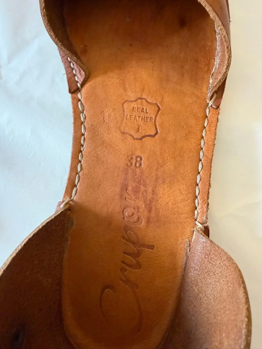 Women's Brown Leather Ankle-Strap Sandals minimalist - Picture 6 of 6